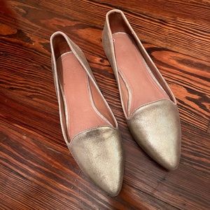Joie Daydreaming Point Toe Metallic Loafers